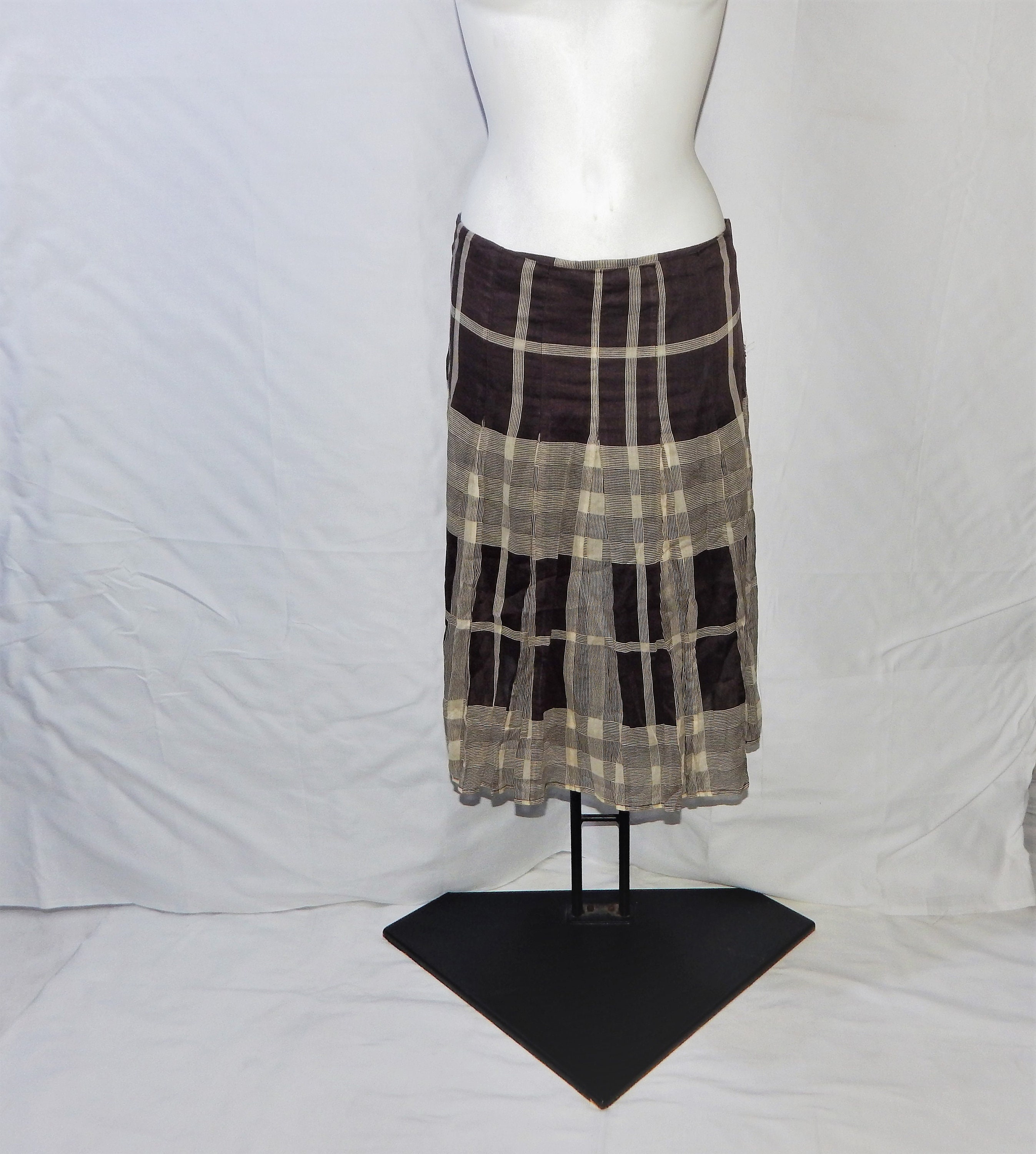BURBERRY London Vintage 90s Rare Stunning Women's Cotton Pleated