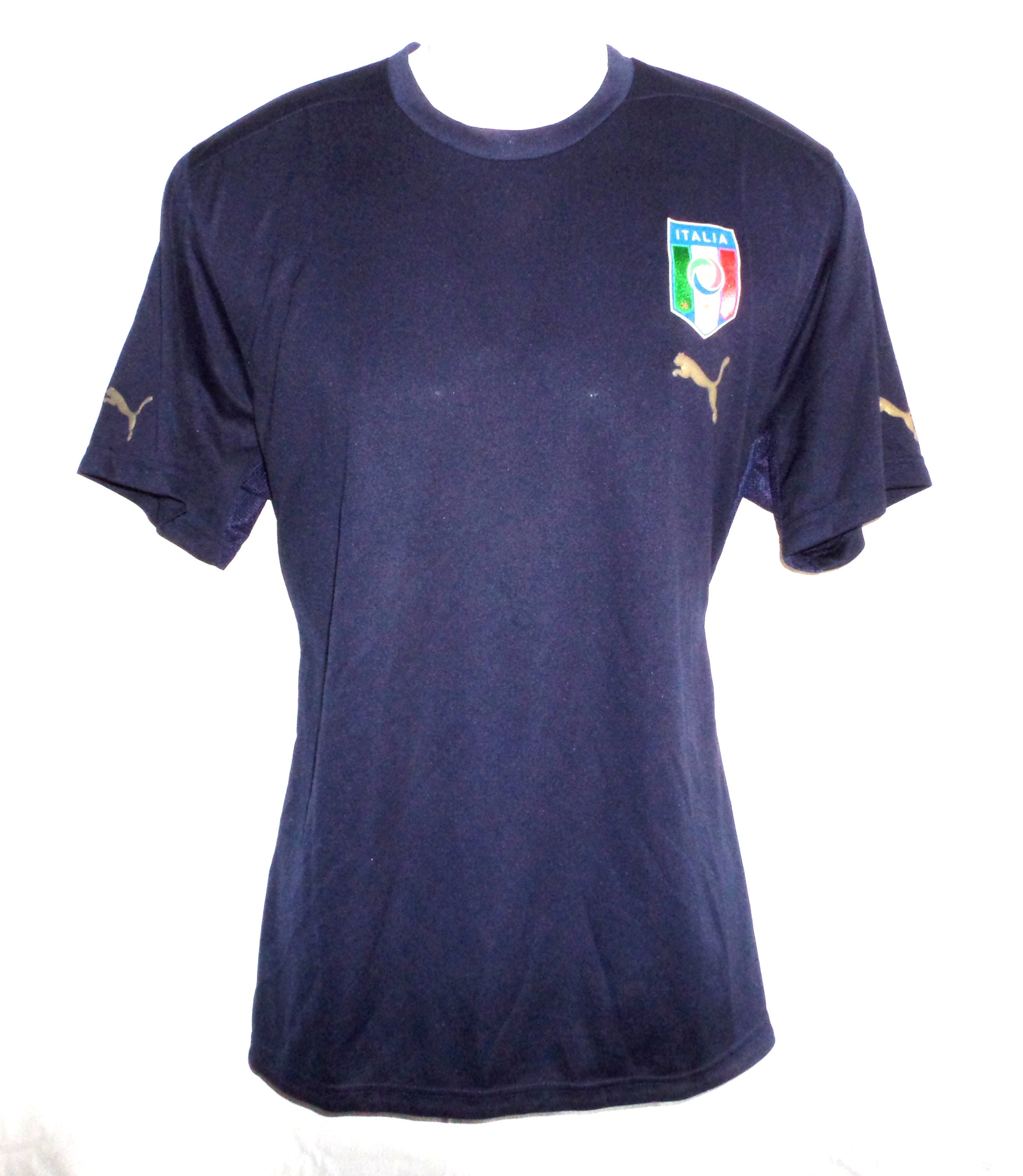 Image of Italia Football National Team Set Shirt & Shorts , Official 2007-08Training 2P. Size Xl , Blu By Puma.unworn