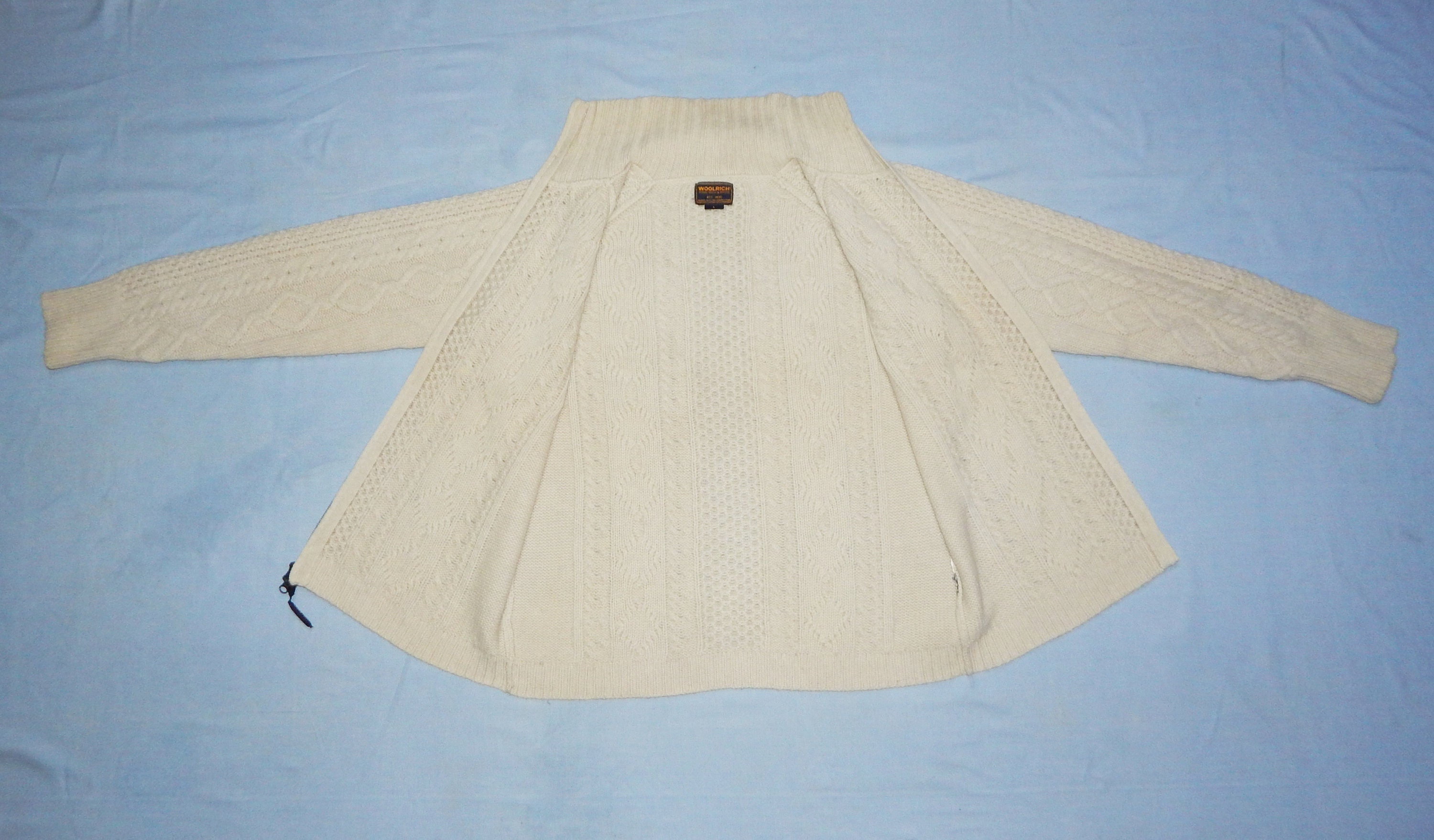 Woolrich Vintage 90s Adult's Wool Cable Knit Sweater Zipper