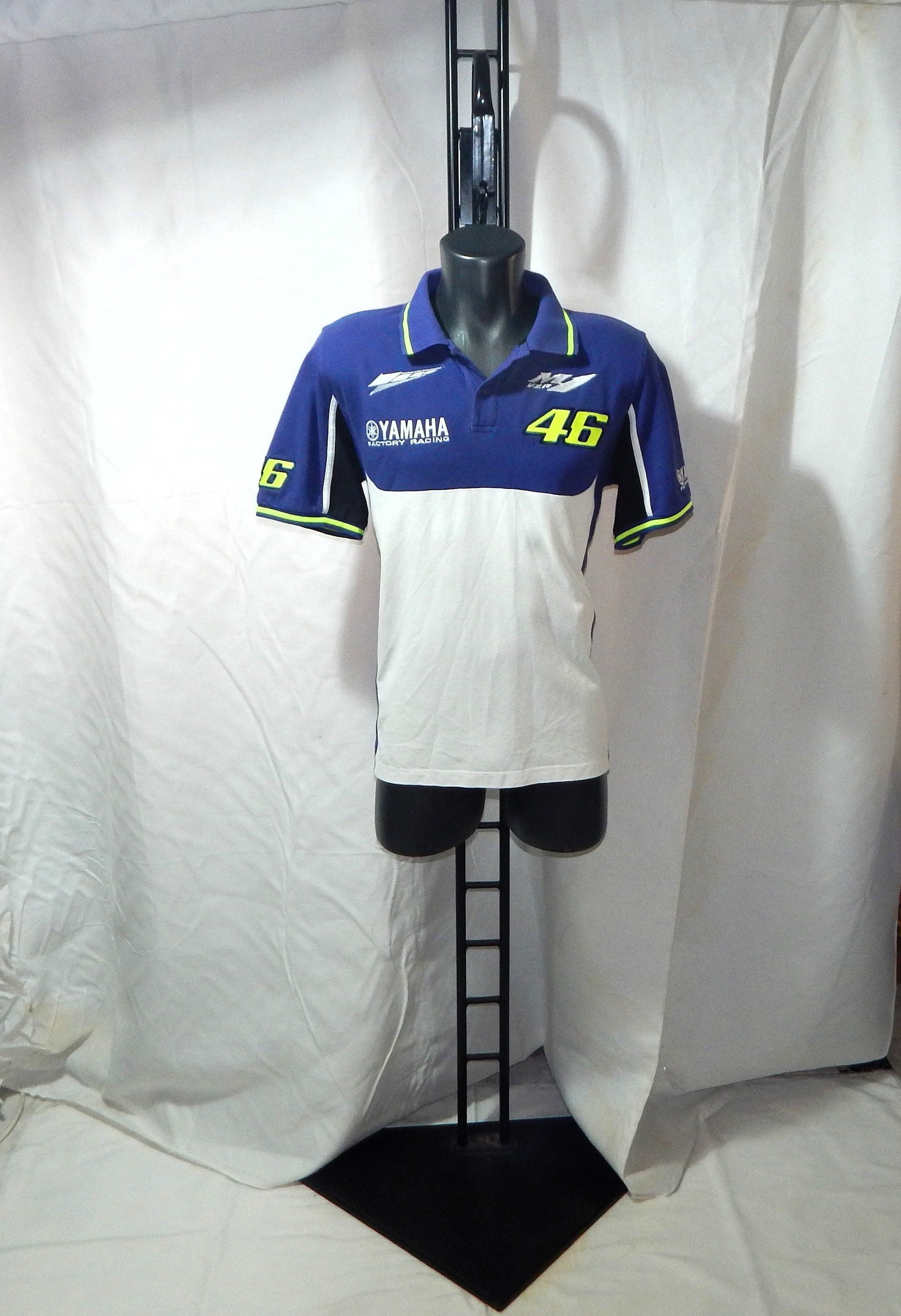 Valentino Rossi 46 Yamaha M1 VINTAGE 2000s Official Polo Shirt Team Motogp Size L Blue white Etsy UK