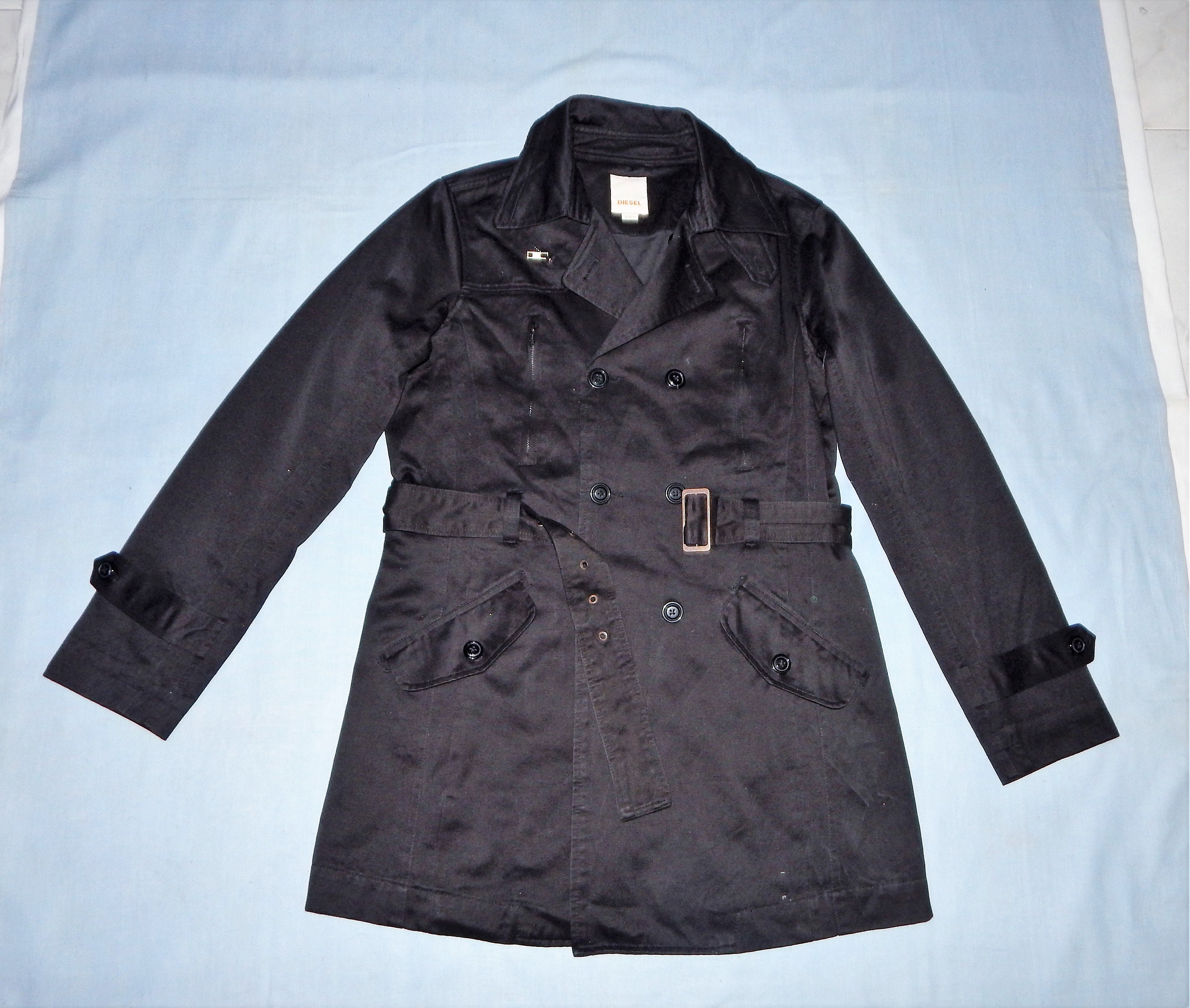 Diesel Vintage 90s Rare Men s Coat Middle Lenght Double Breast