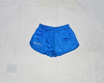 CONVERSE Vintage 90er Jahre Seltene Laufshorts für Erwachsene. Etikett Größe: M. Blau