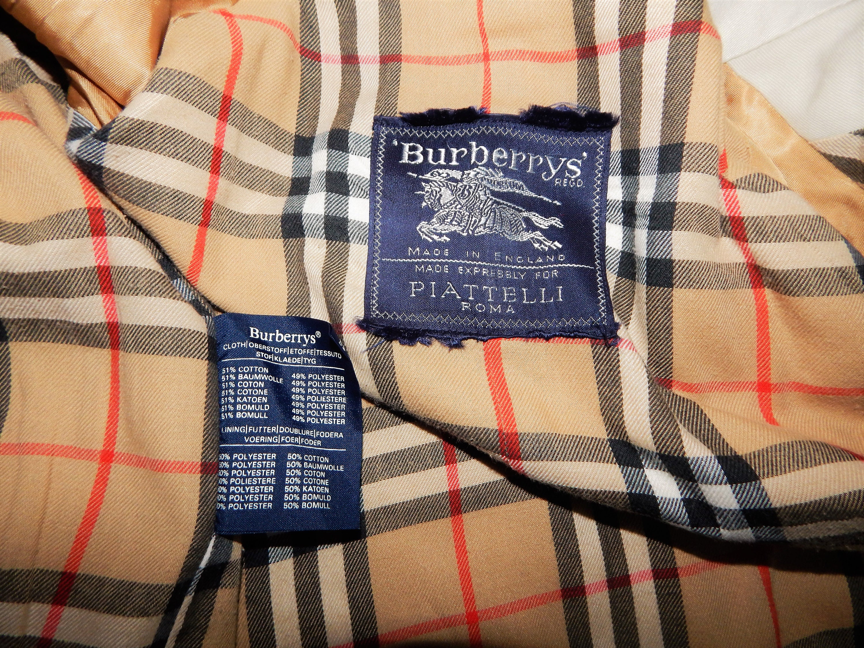 Burberrys' Vintage 80s Excellent Men's Classic Nova Check Double