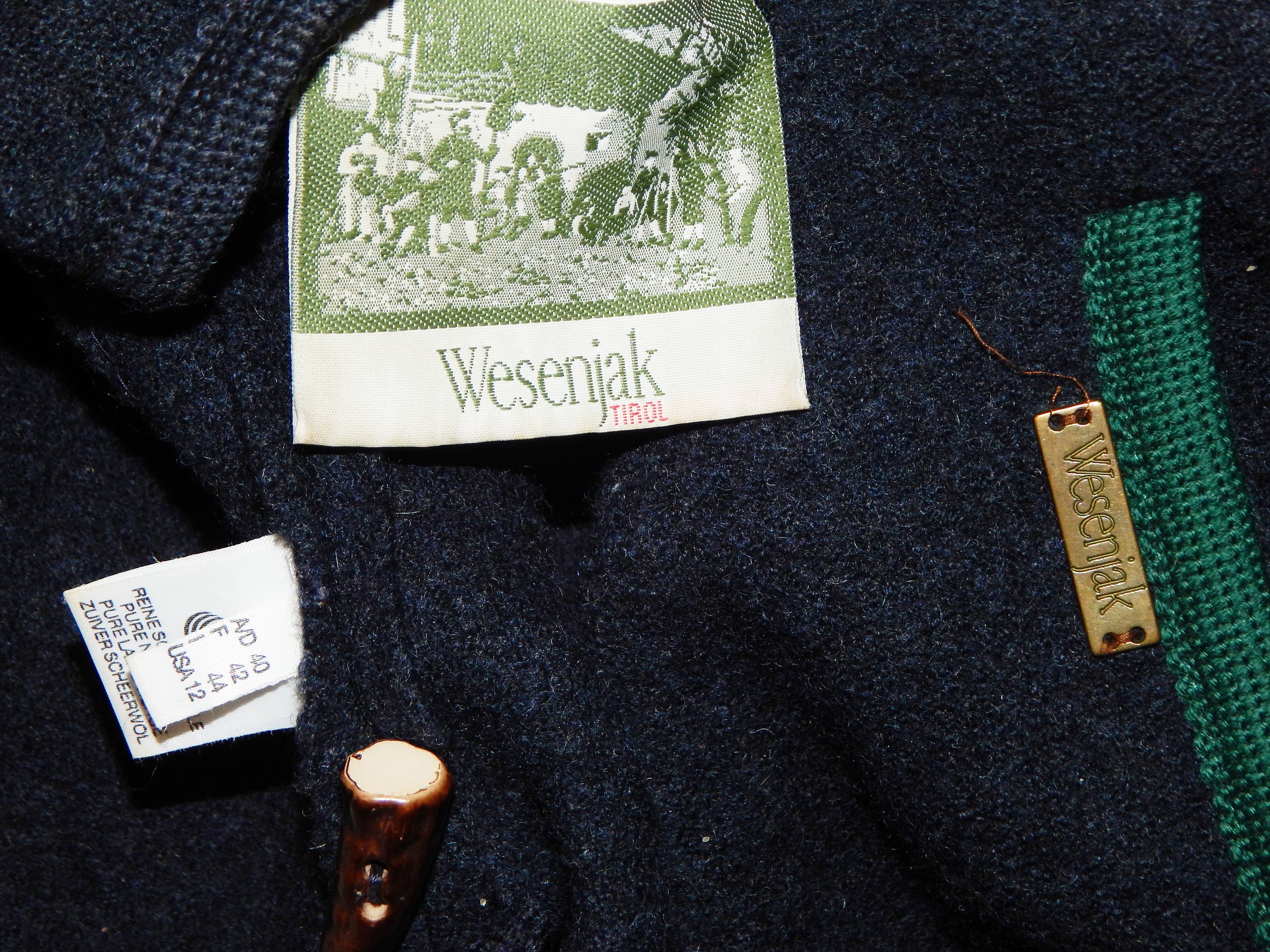 Wesenjak Tirol Rare 80s Women Tyrol Boiled Wool Cardigan Jacket. Size ...