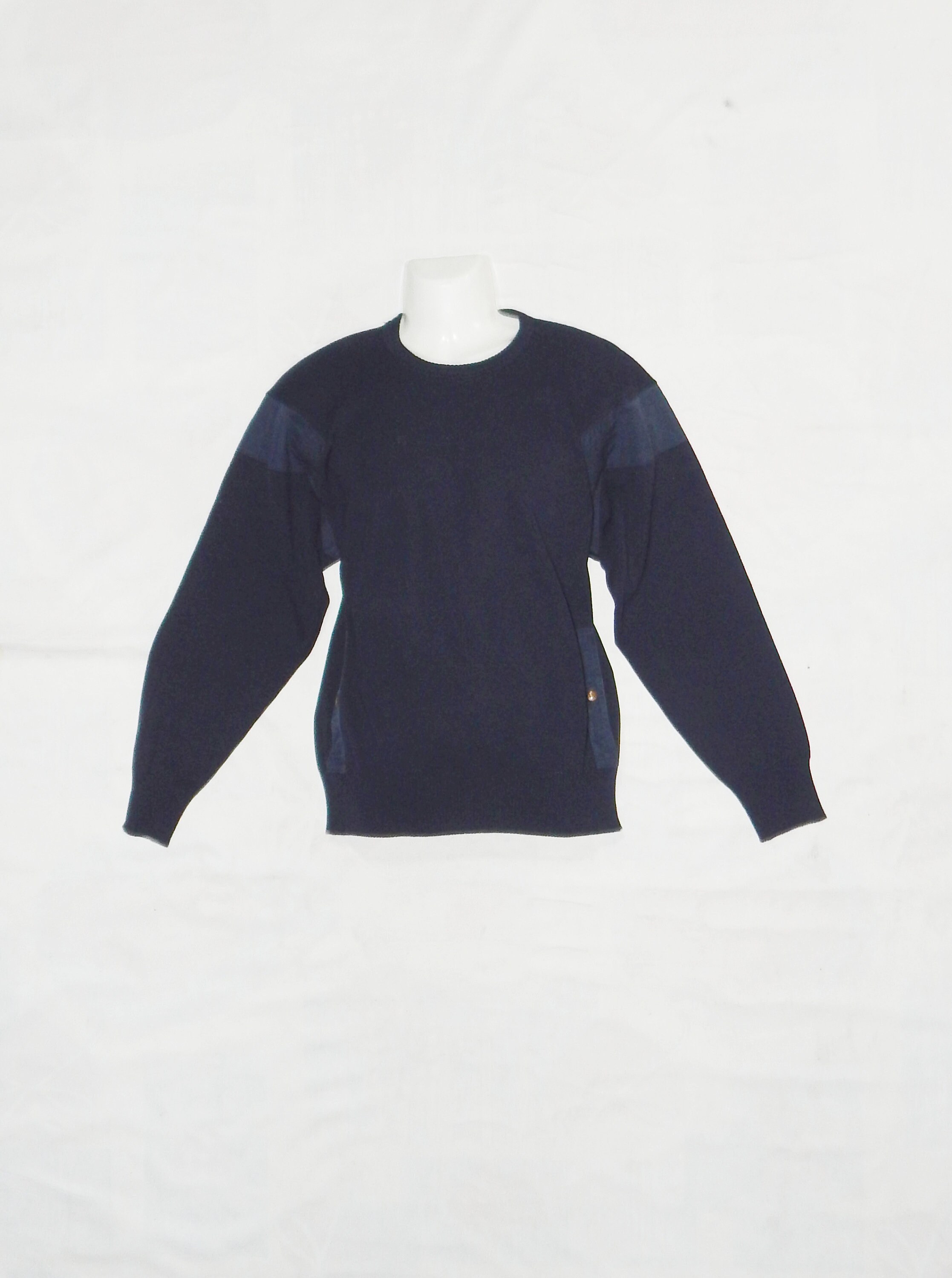 Image of Paul & Shark Yatching Vintage 80S Men's Wool Crew Neck Jumper Sweater, Size Xl, Blue Navy