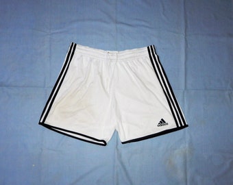 ADIDAS Vintage 2000s Adults' Climalite Sport Shorts running gym football . Label Size: XL Black/White