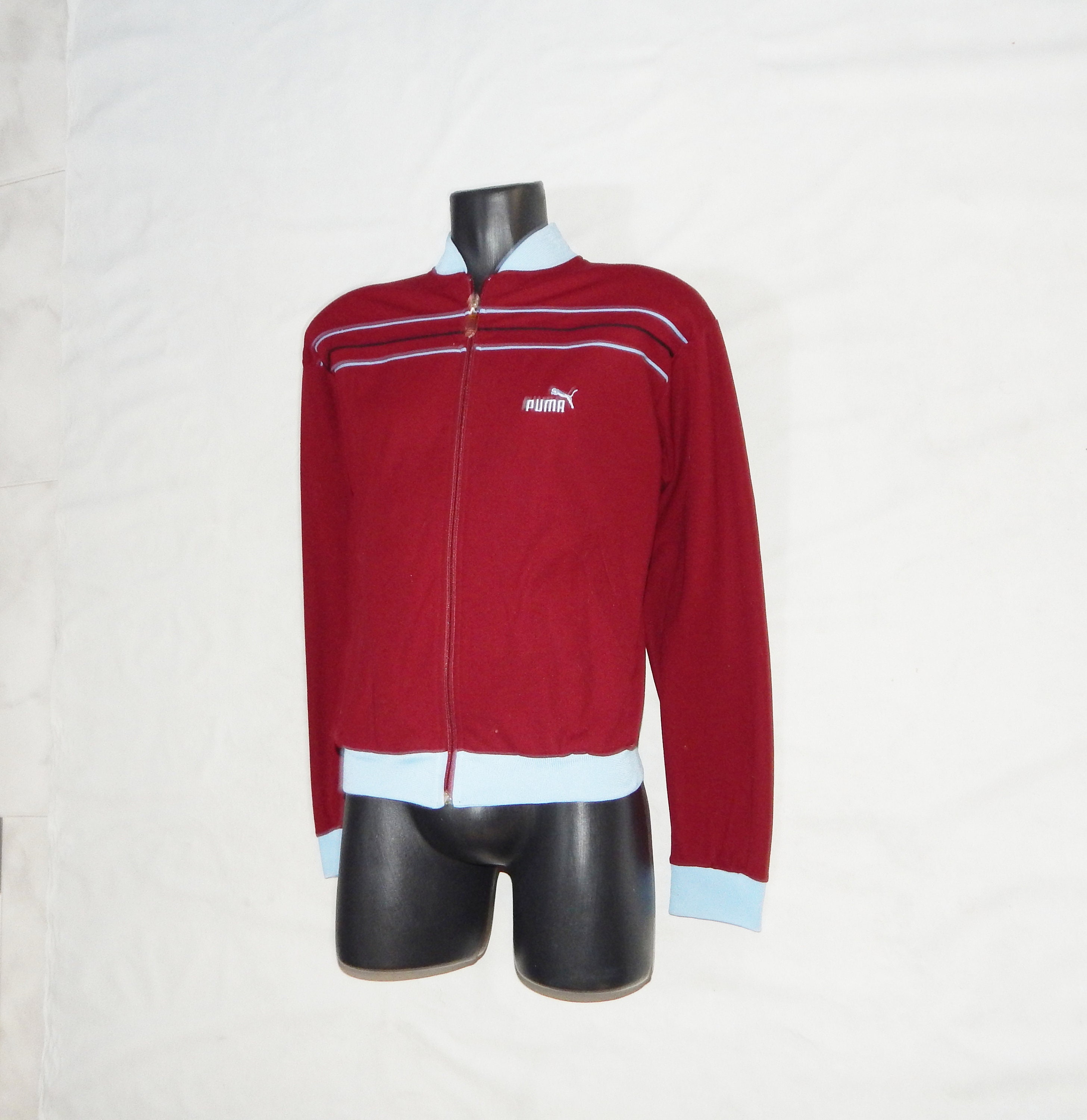 PUMA 90s track jacket バーガンディ PUMA Vintage 90s Rare Made in Italy Adults' Training