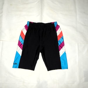 REEBOK Vintage 80s Amazing Rare Made in UK Adults&#39; Running Training Short Shorts. Label Size: L. Multicolour
