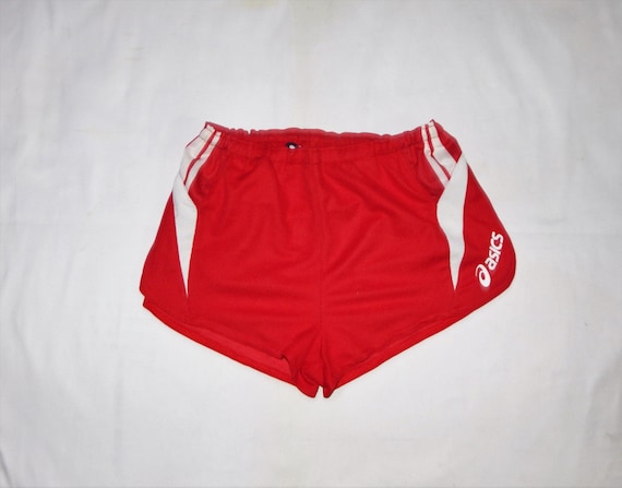 ASICS Vintage 90s Adults Running Short Shorts. Label Size M. Red white Retro Etsy Canada