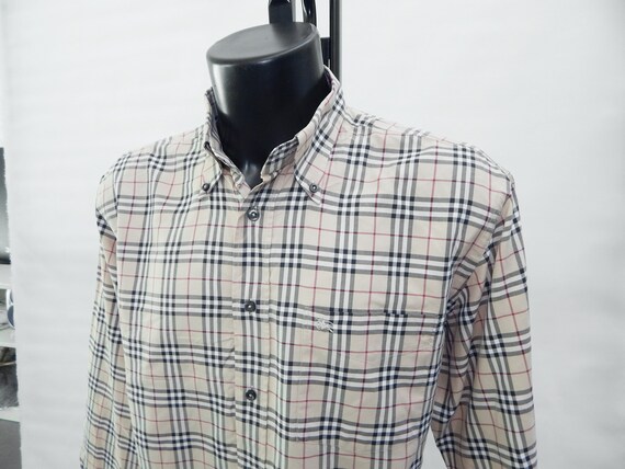 BURBERRY Vintage 90s/2000s Excellent Men's Classic Nova Check Long