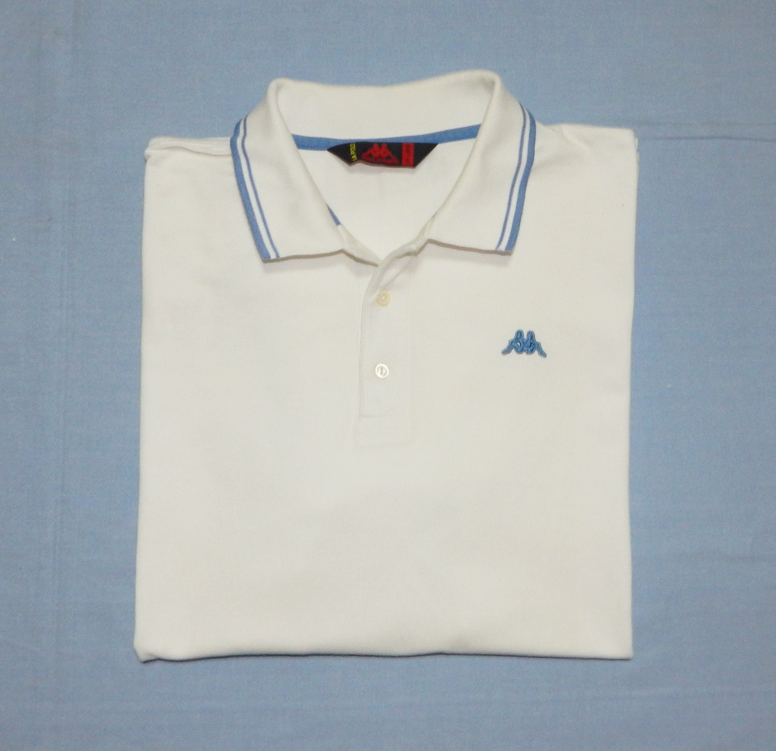 Image of Robe Di Kappa Rare Vintage 80S Men's Golf Tennis Polo Collared Neck T Shirts, Size Xxl -Italia, Xl-Europe , White