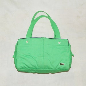 Lacoste Rare Vintage 90s Women's Small  Soft Hand Bag , Green