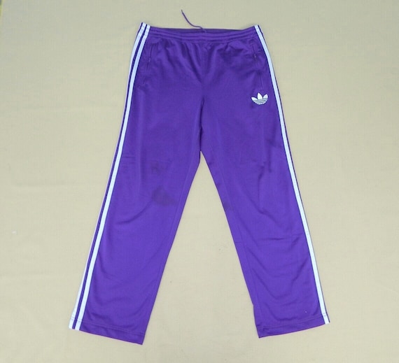 Excellent pantalon de survêtement de sport d'entraînement ADIDAS vintage  des années 90/2000 pour adultes. Taille de l'étiquette : M. Violet/Blanc -  Etsy France