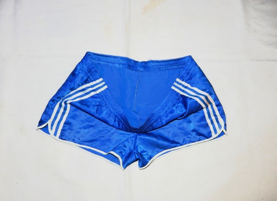 Adidas Vintage 70s Ventex France Trefoil Adult s Football Cotton Shiny Shorts Size D 7 Uk us L Blue white Etsy Norway
