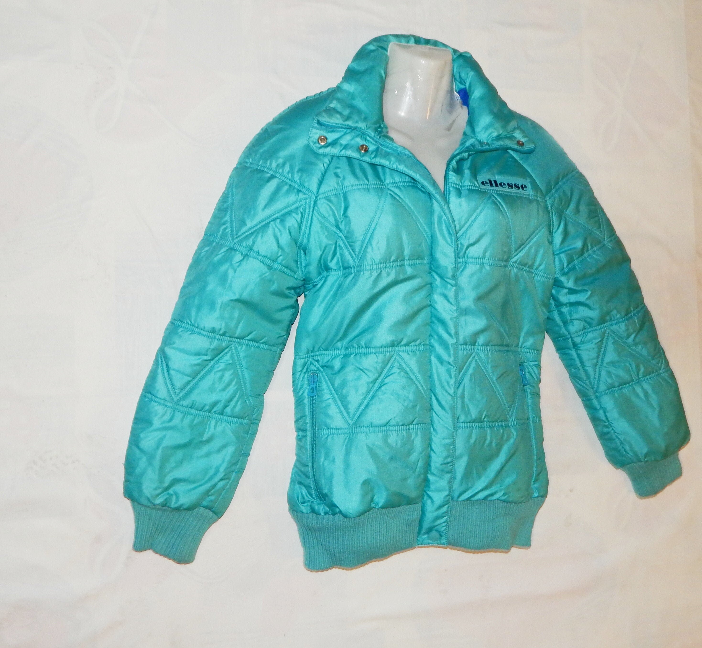 Image of Ellesse Rare Vtg S Women's Thermal Ski Jacket, Sz S, It, Gb, Light Blue