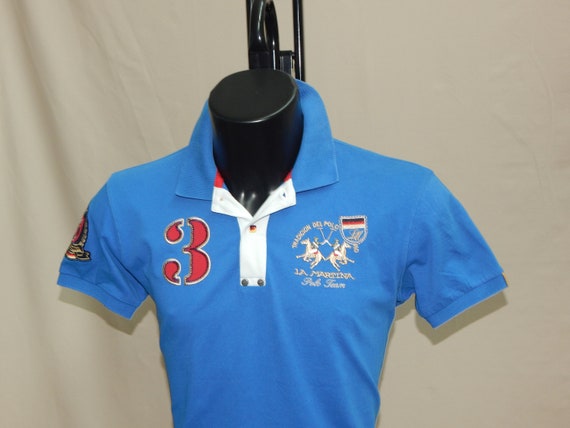 LA MARTINA Vintage 80s Germany Polo Team Men s Short Sleeves