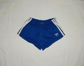 ADIDAS Vintage 80s Trefoil Adults Football Made in West Germany Shiny Striped Shorts. Label Size It 8 D 8 Us XL Uk Xxlm. Red white Etsy