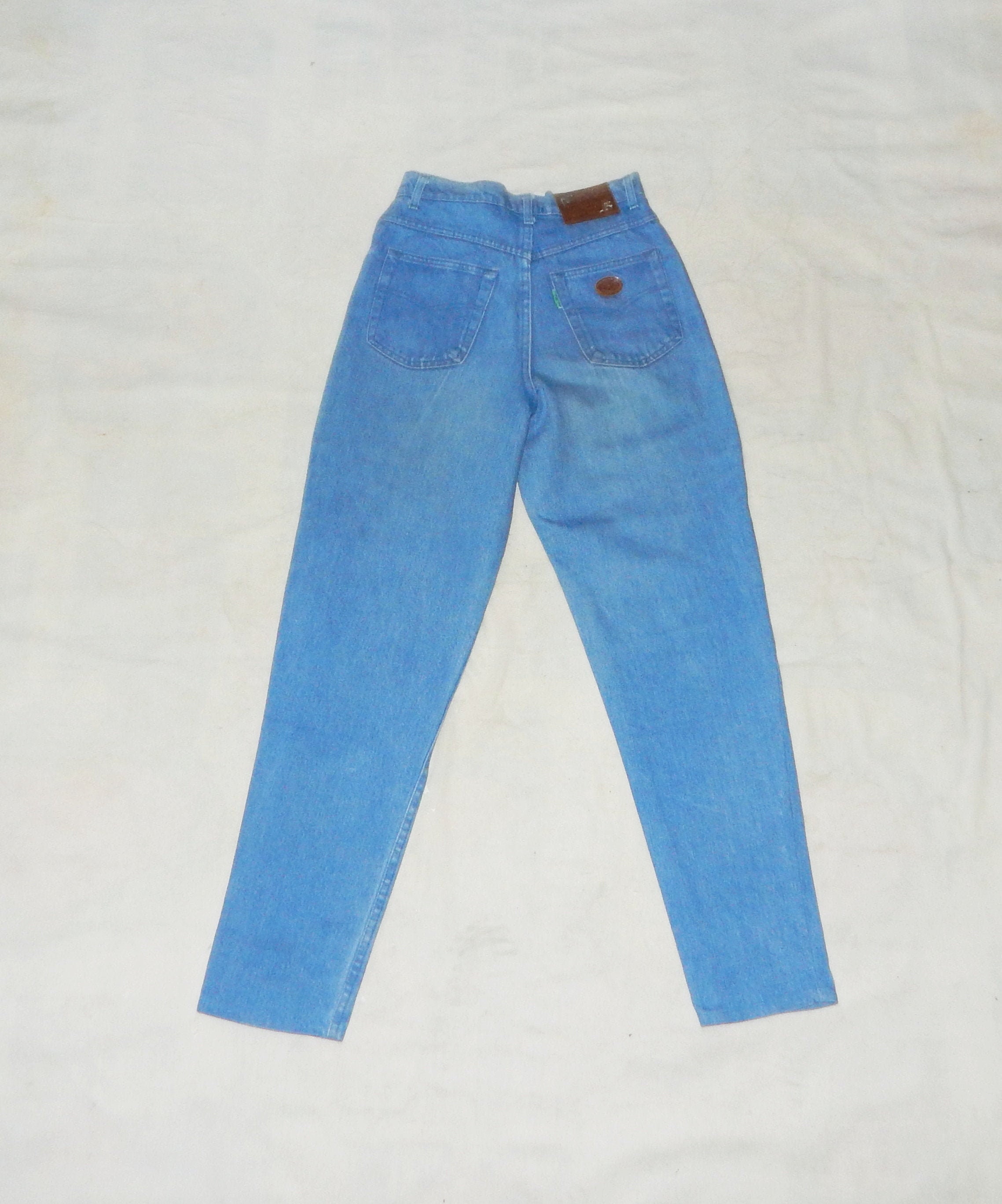 VALENTINO Vintage Girls' High Waist Light Blue Denim Cotton Jeans