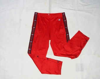 Chicago Bulls NBA Vintage 90er Jahre Offizielle Basketball Team Hose. Label Größe M. Rot, Weiß und Schwarz.