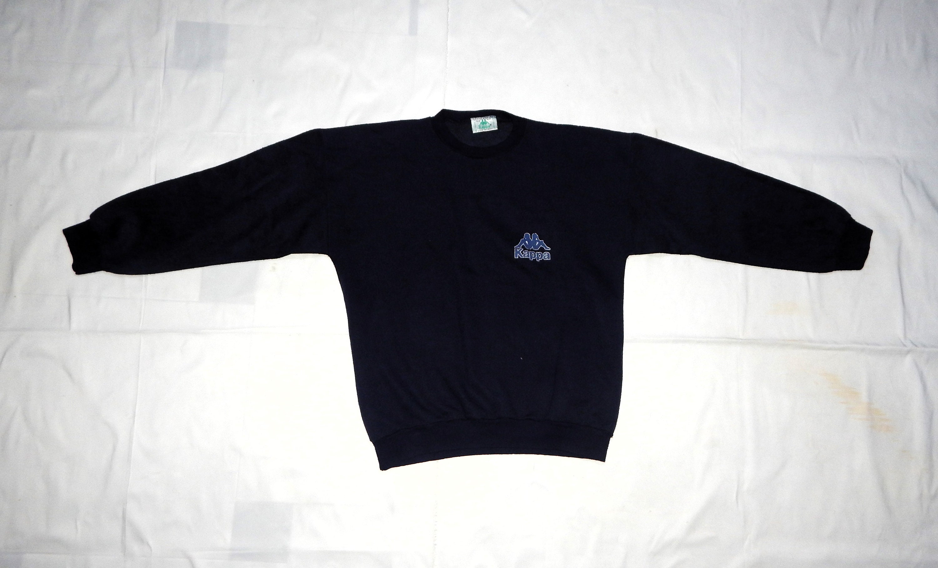 Sweat Vintage Kappa Années 80 - Taille M, Gris, 100% Coton, Occasion Très Bon état