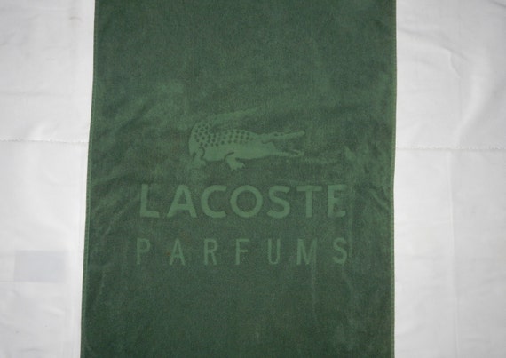 LACOSTE Rare Vintage 90s 2000s Adults Tennis Sports Cotton Towel. Label Size One. Green Etsy Ireland