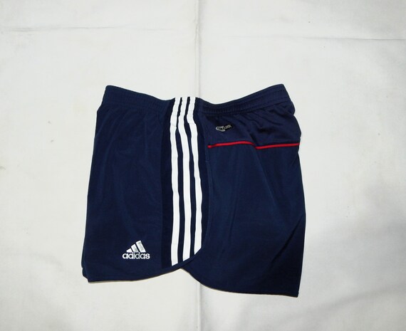 ADIDAS Vintage 2000s Adults Football Sport Training Climalite Shorts Size M. Blue White Etsy Denmark