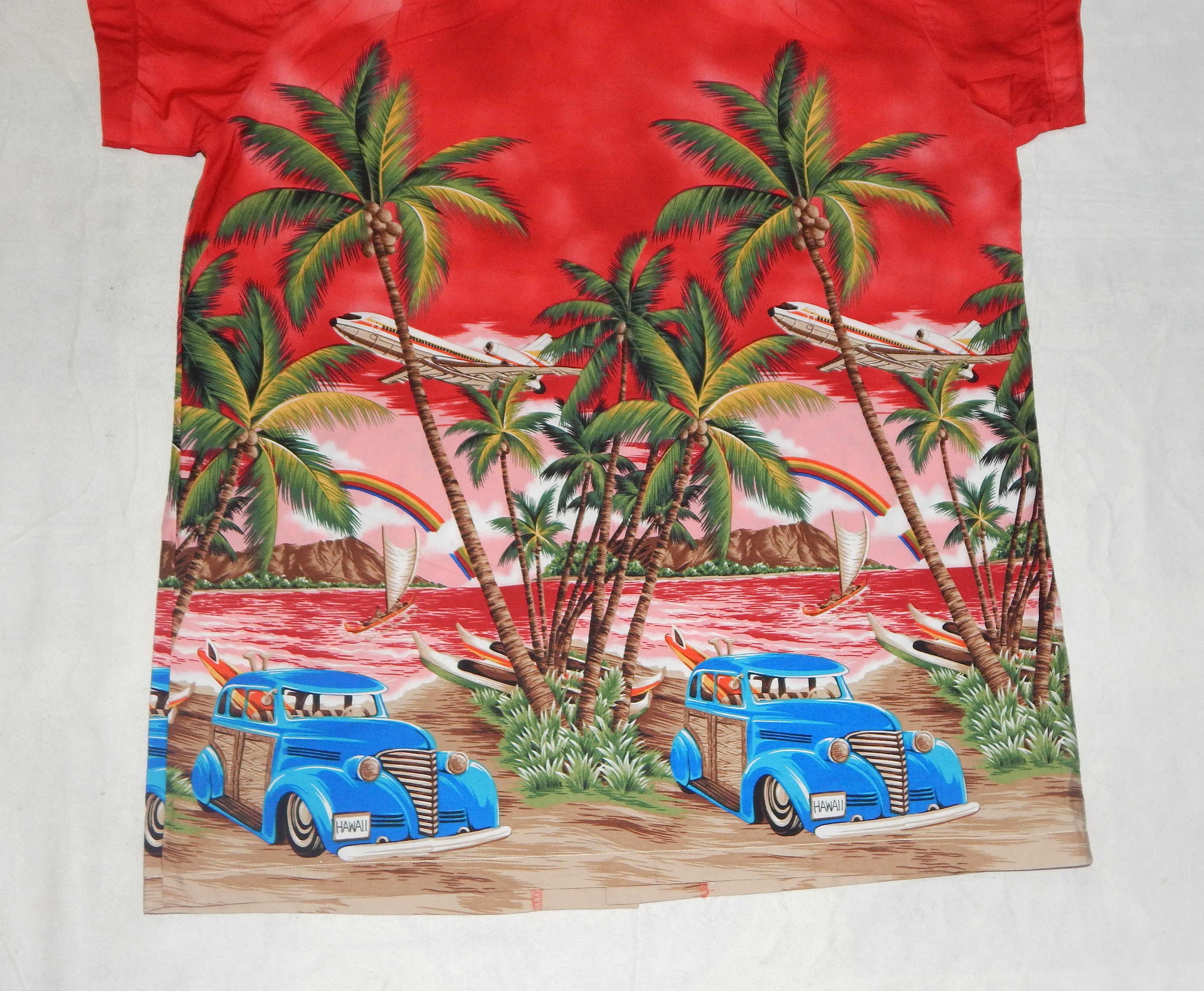 Hawaiian Authentic Vintage 1990s Stunning Palm Trees Style - Etsy