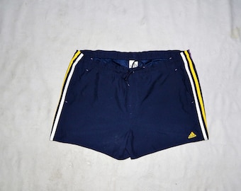 ADIDAS Vintage 2000s Adults' Sport Shorts running gym football . Label Size: XL Blue