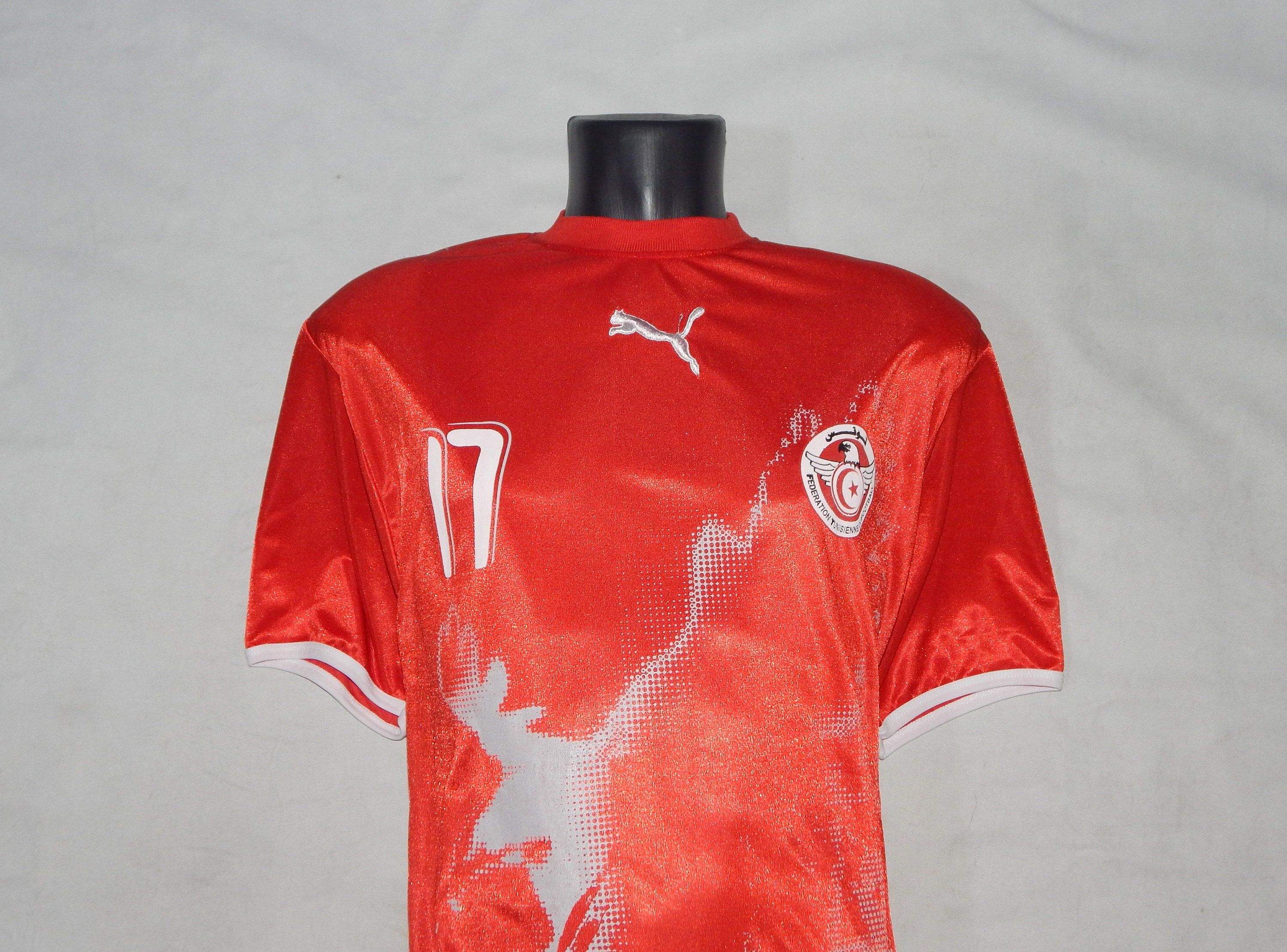 Puma Tunisia Jomaa Football Team Jersey Shirt. Label Size XL. Red