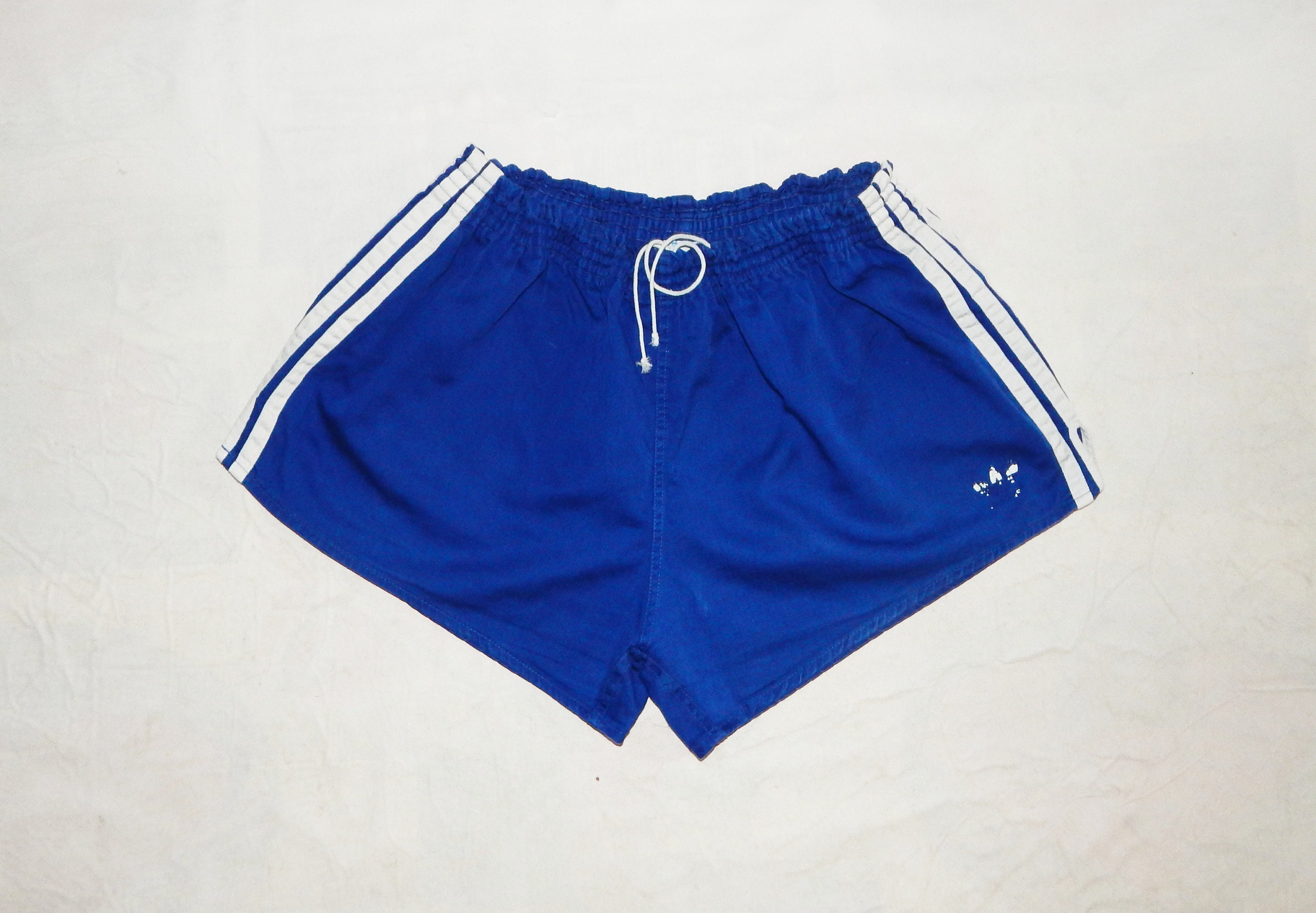 Image of Adidas Vintage 70S Rare Yugoslavia Men's Football Cotton Short Shorts , Size D8/ Xl Uk - Xl, Usa L/Xl. Blue/White