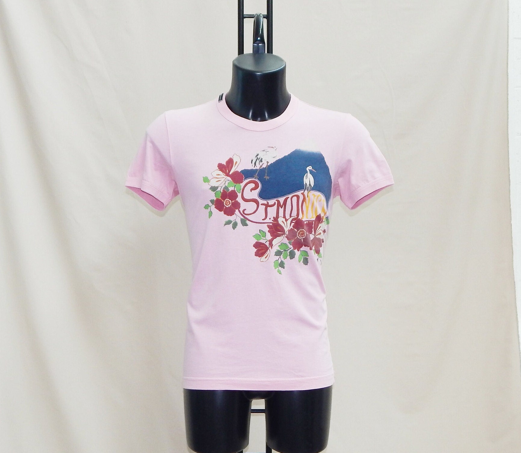レア　D&G ピンク Tシャツ Mサイズ 60'sデザイン 新品タグ付き レアD&G ピンク Tシャツ Mサイズ 60'sデザイン 新品タグ付き