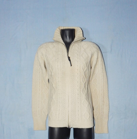 Woolrich Vintage 90s Adult's Wool Cable Knit Sweater Zipper