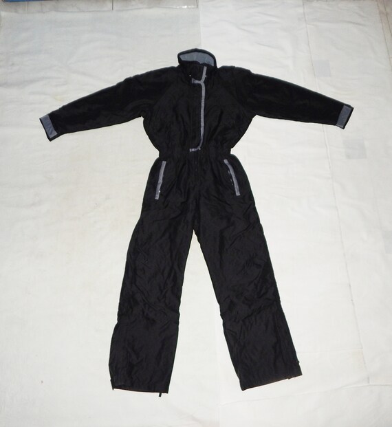 Over Dive Vintage 90s Men's All in One Excellent Ski Suit Snowbeach Made in  Italy, Label Size M, Black/grey 