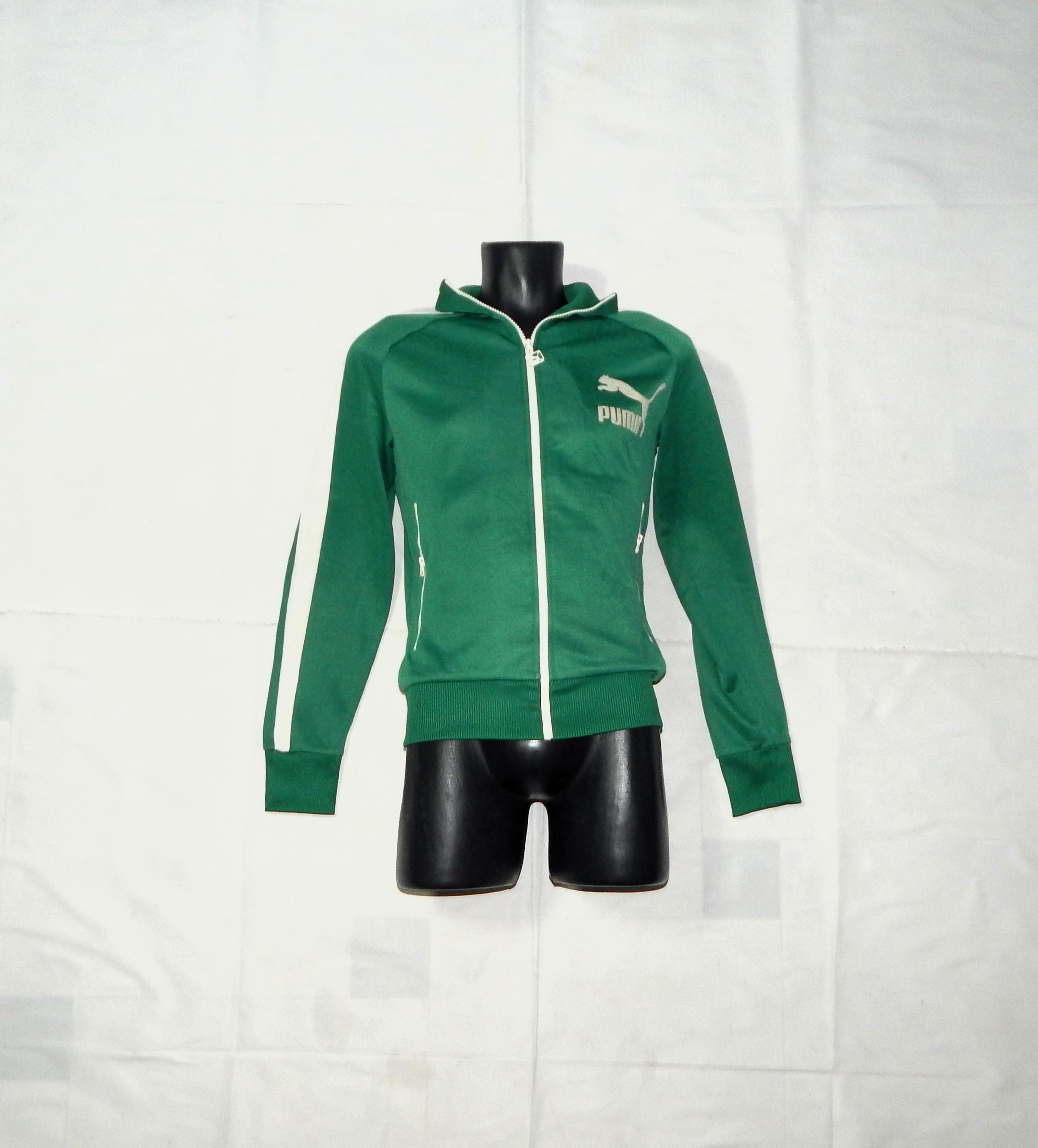 80s Vintage Puma Jacket Retro Puma Track Jacket Green Red