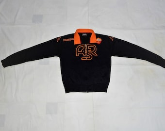 Vintage Kappa AS Roma Jacket Men 2XL Red Full Zip Vest Soccer