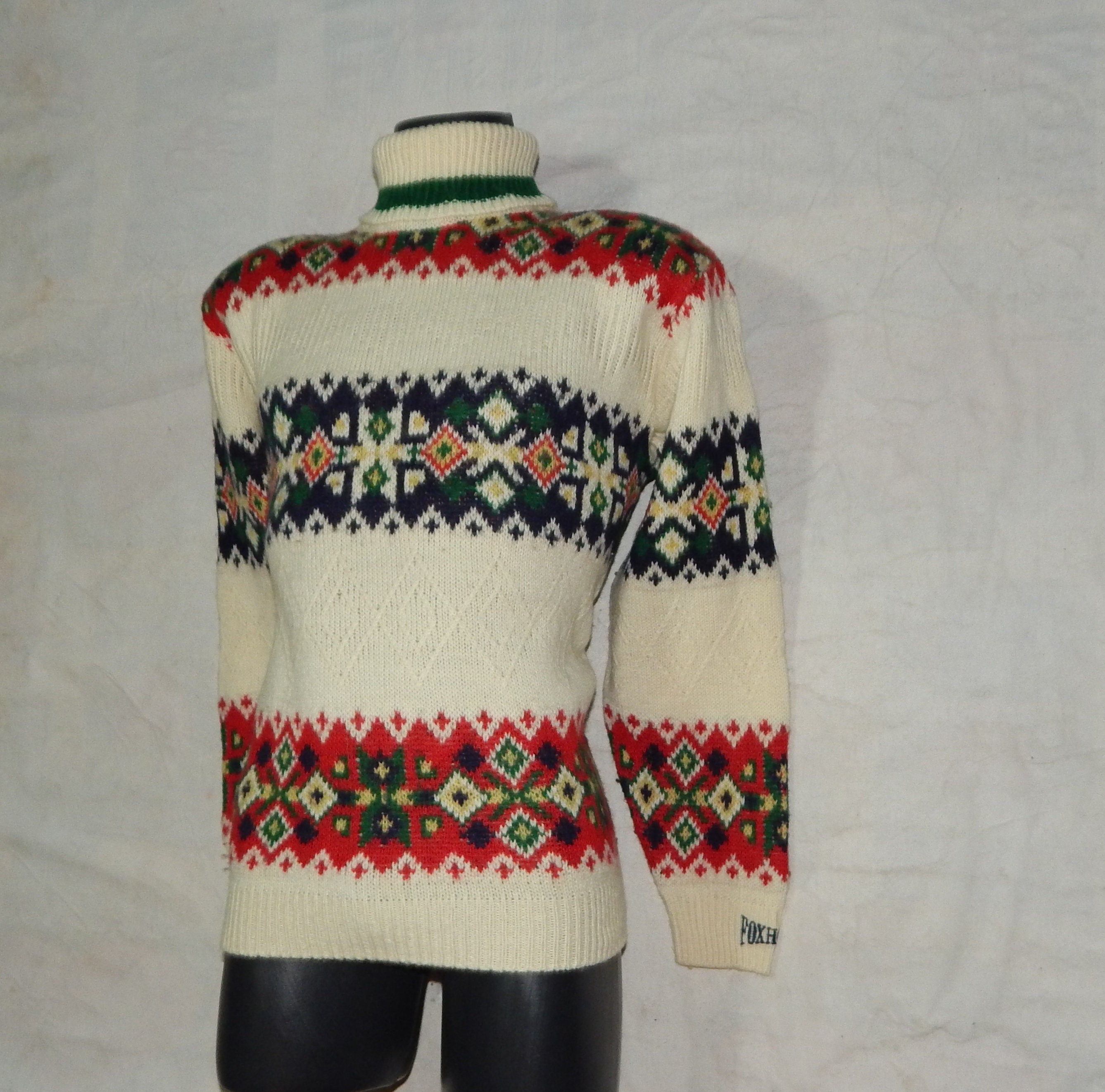 Foxhound Vintage 90s Fair Isle Nordic Style Unisex Adult's Wool