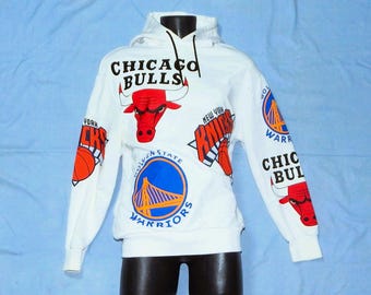 NBA OFFICIAL Bershka Vintage 90s Style Excellent Adults' Hooded