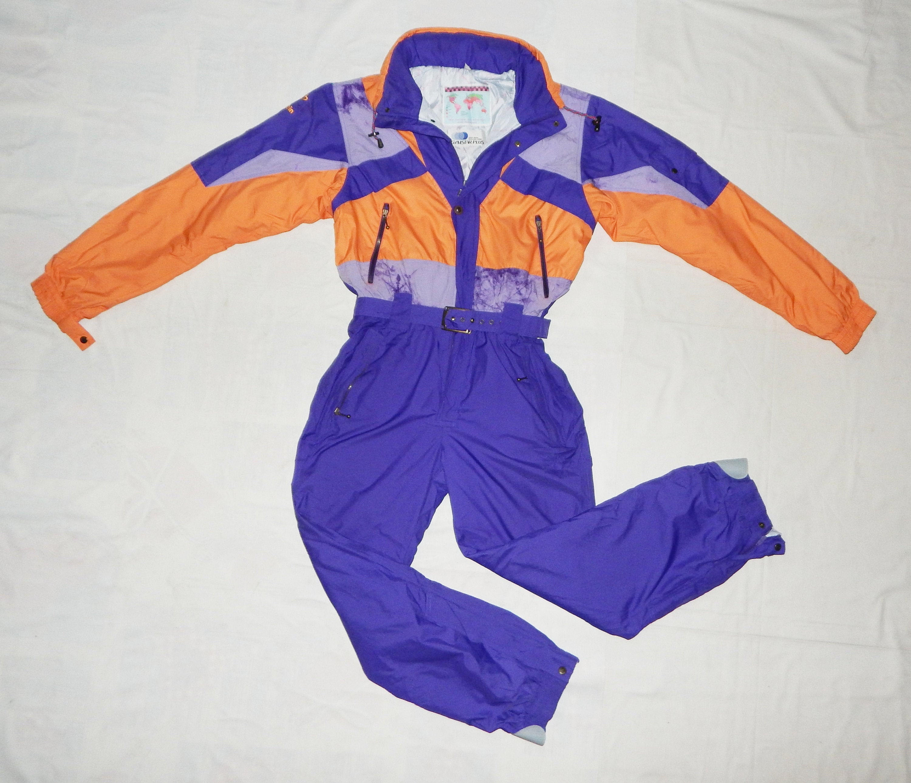 Image of Dubin Protect Vintage 90S Unworn Mens All in One Thermore Ski Suit, Xl, It52, Gb42, Multicoloured