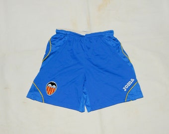 Pantaloncini da calcio giovanili ufficiali per adulti VALENCIA Football Club Vintage Joma. Dimensioni etichetta: S(y), 10 a. Azzurro, giallo