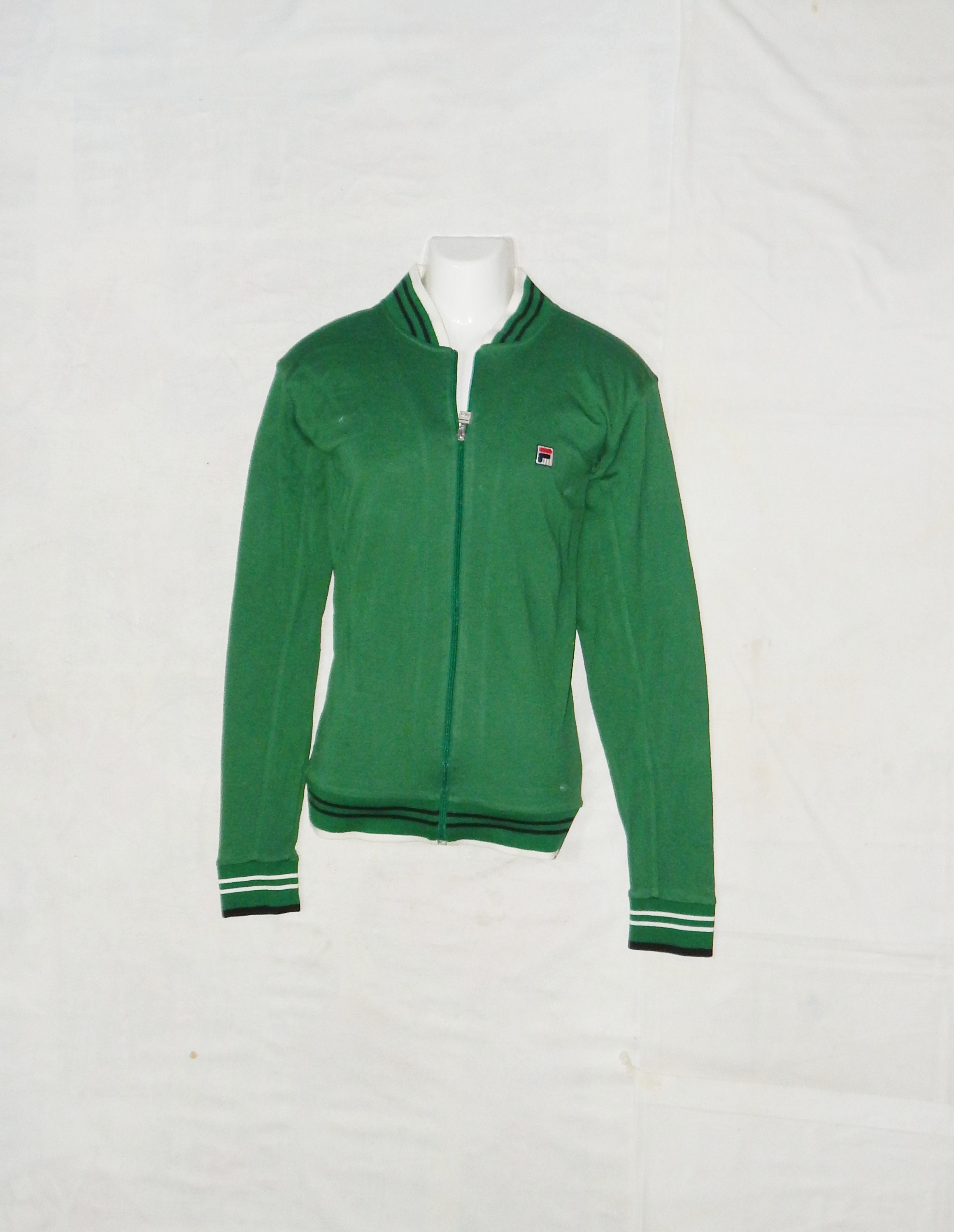 Image of Fila Rare 90S Men's Tennis Golf Wool Tracksuit Top Jacket . Size 3xl. Green