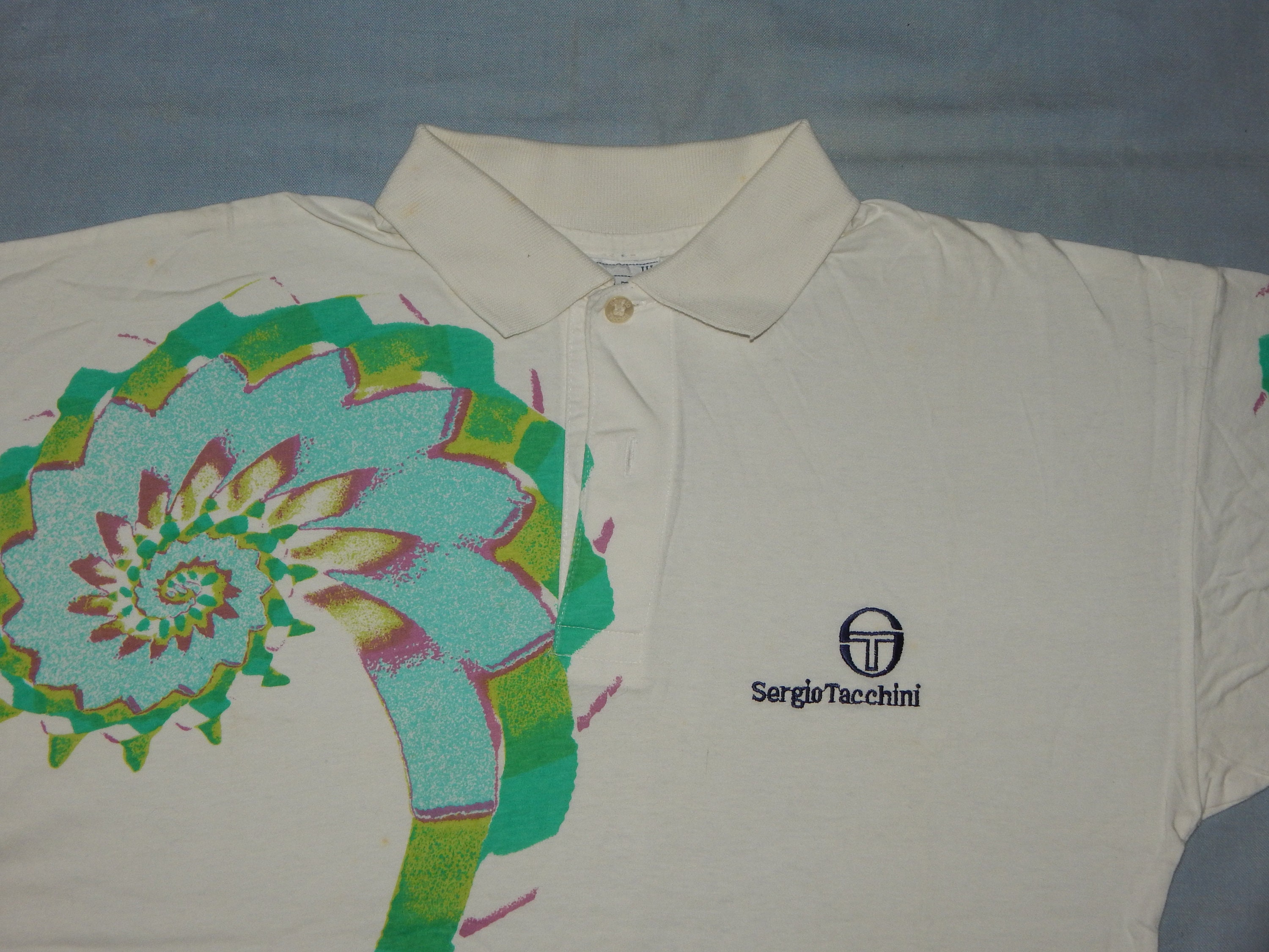Sergio Tacchini Sampras Vintage 90s Men's Tennis Cotton Polo Sergio Tacchini Sampras Vintage 90s Men's Tennis Cotton Polo
