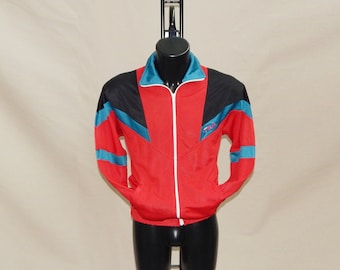 Fila Vintage 80s Adults' Training Sport Tracksuit Top Jacket. Label Size: S. Red