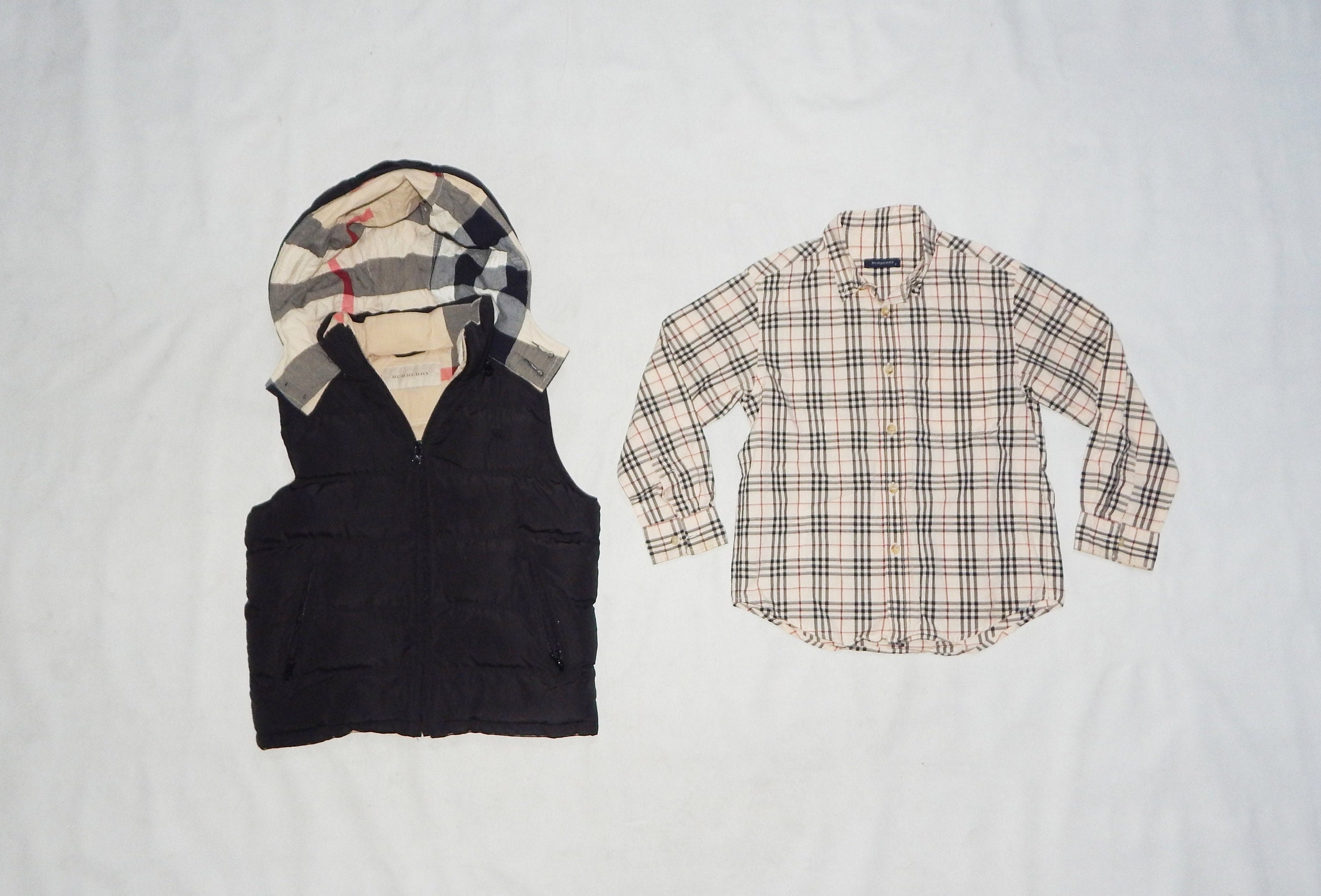 BURBERRY Vintage 2000s Classic Nova Check Kids' Sleeveless Padded