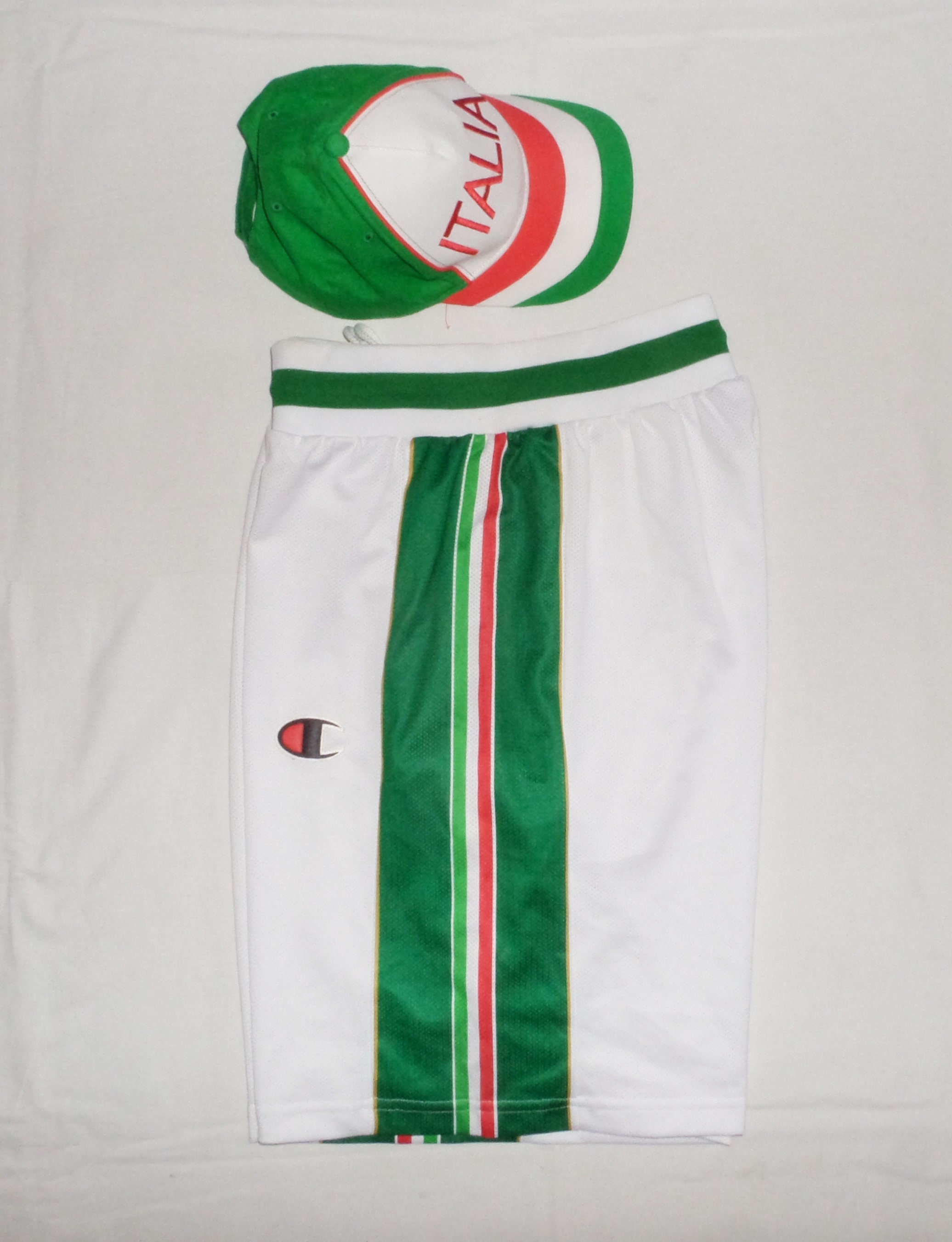 Image of Italia Basketball Vintage Excellent Short & Cotton Cap , Size L