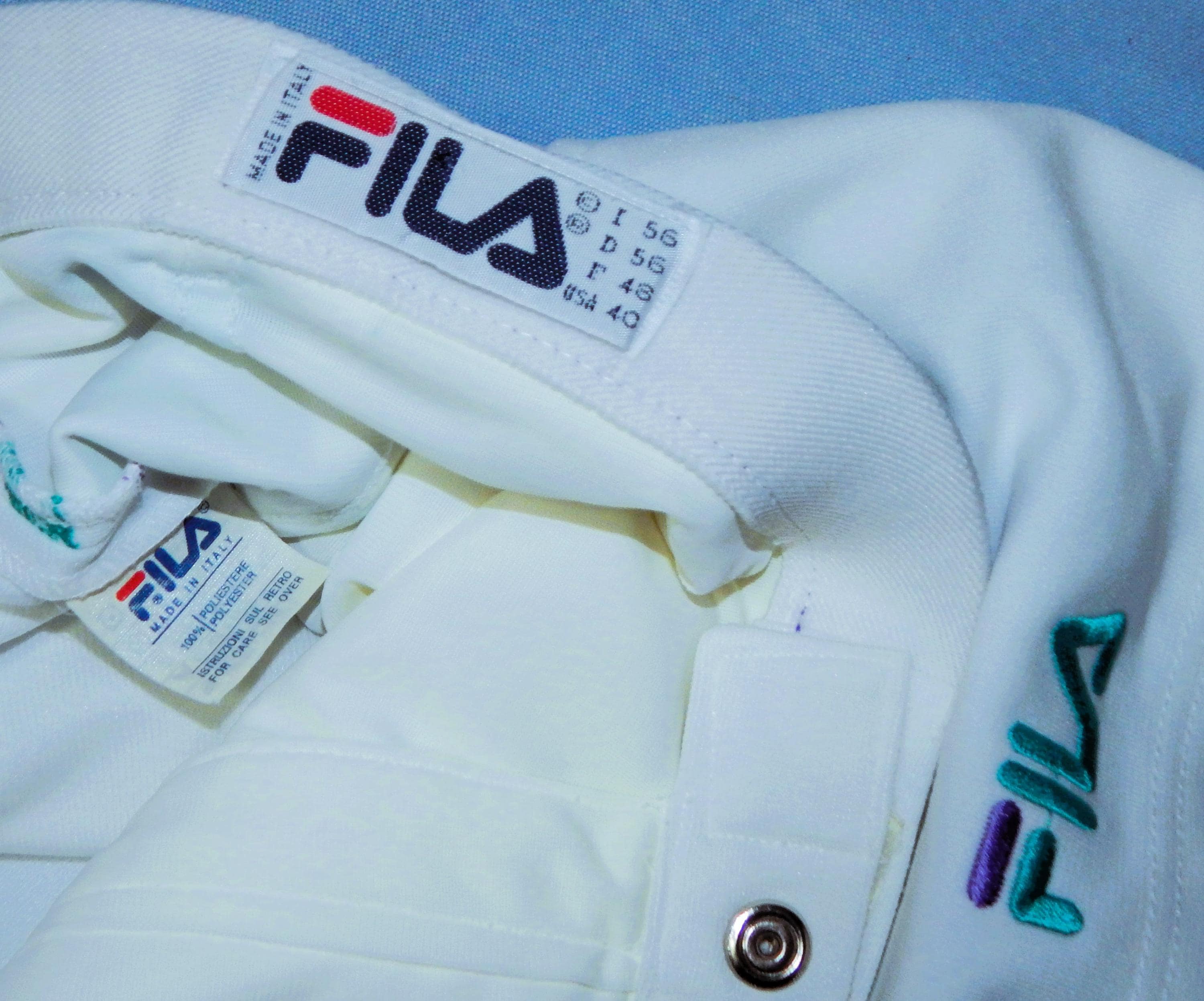 FILA Vintage 80s to 90s Adults' Tennis Made in Italy Shorts. Label
