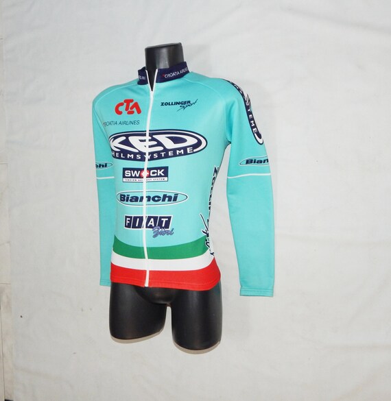 BIANCHI KED Swock Fiat 2002 Erwachsene Radsport Team Langarm Jersey Shirt By Zollinger Sport. Label GroBe L. Mehrfarbigen Etsy