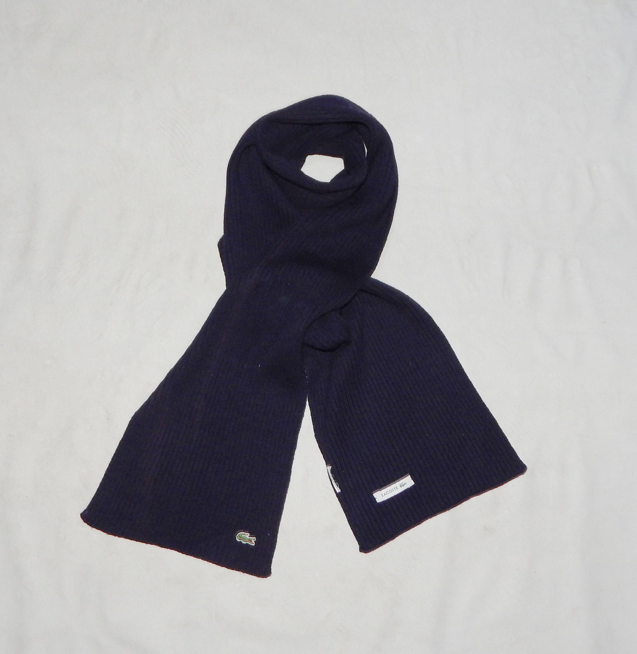 LACOSTE Vintage 90s Adults Pure Wool Very Long Scarve. Etsy UK