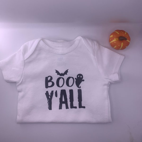 Adorable Halloween Baby BodySuit:  Boo Y'all Costume With Free Shipping!