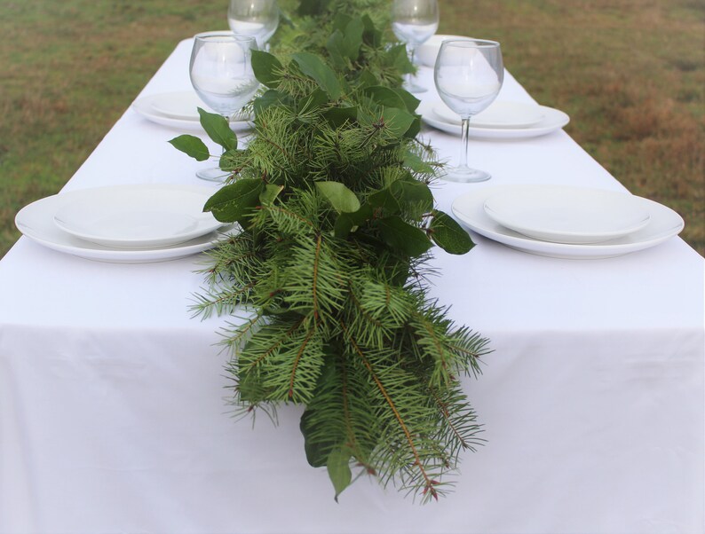 Salal Douglas Fir Wedding Centerpiece Real Garland Wedding Decoration Fresh Douglas Fir Leaf Wedding Garland Decorations Weddings Bigfood Co Il