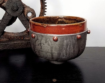 Industrial Ceramic Bowl, Handmade Pottery Bowl